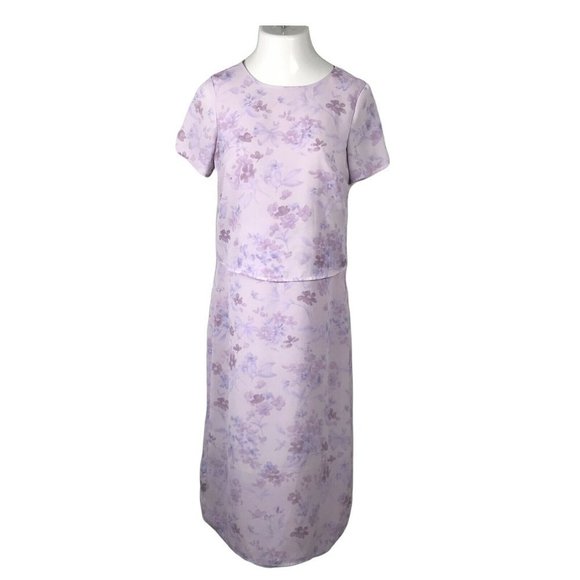 Kathie Lee Vintage Sz S (4/6) Long Dress ~ Purple - Picture 1 of 6